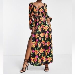 ASOS DESIGN | long sleeve floral dress